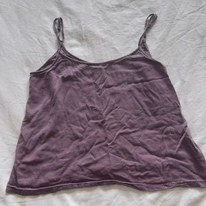 Purple tank top.